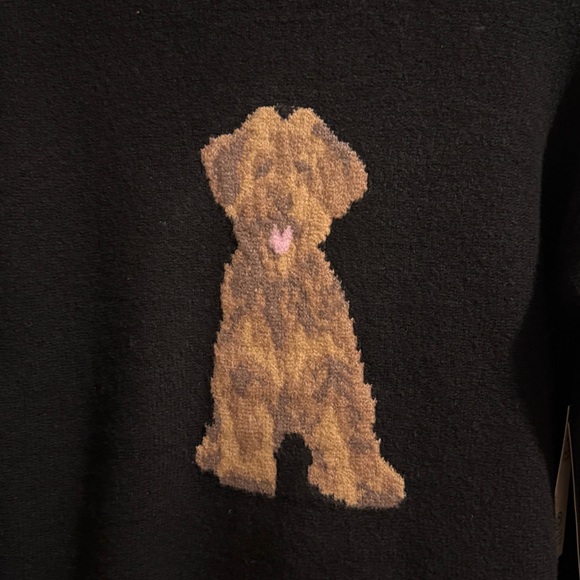 No Boundaries Black Puppy Dog Crewneck Sweater - Picture 6 of 13